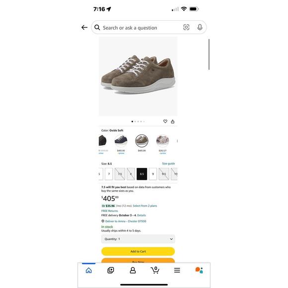 Finn Comfort Ikebukuro Oxide Soft Casual Shoes Leather Size W8 /US 10 NWT $402 - Picture 11 of 12